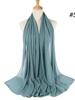 70*180cm bubble chiffon muslim headscarf for women solid color hijab scarf shawls and wraps hijab femme musulman kopftuch