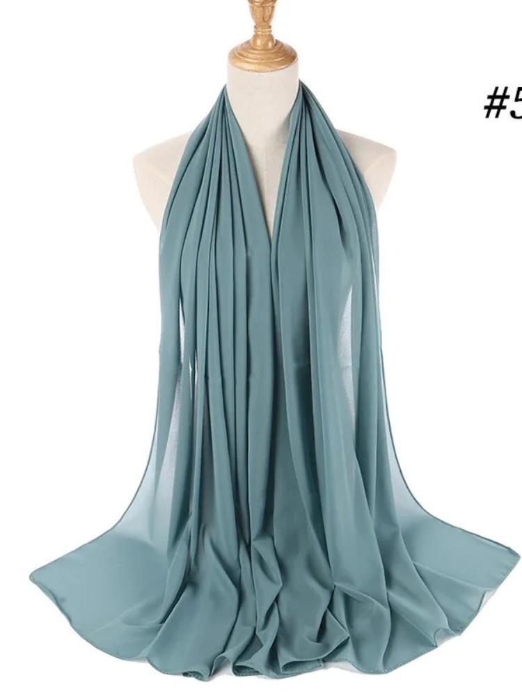 70*180cm bubble chiffon muslim headscarf for women solid color hijab scarf shawls and wraps hijab femme musulman kopftuch