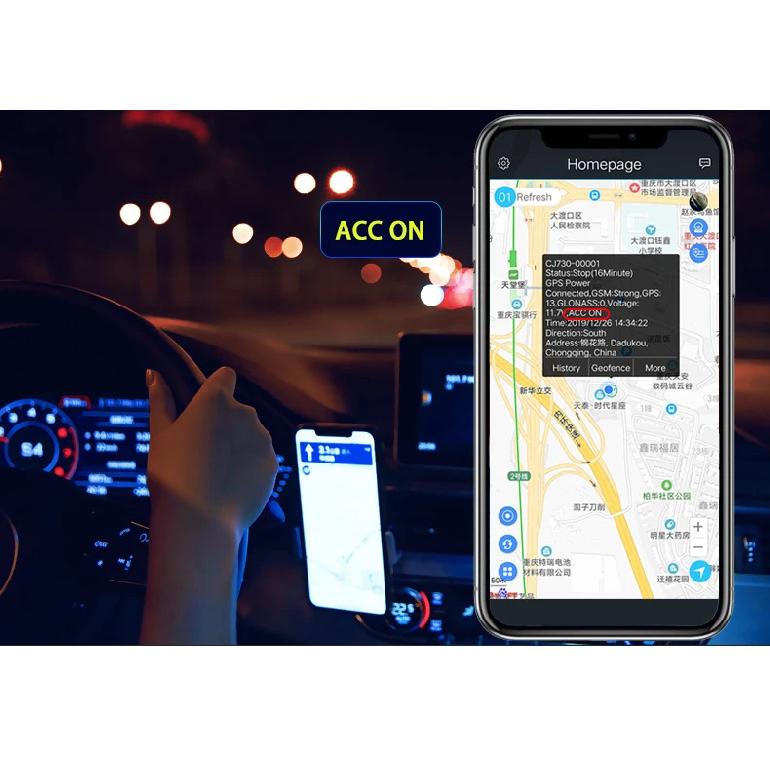 2G 4G CJ730 Plus 9-95V Relay GPS Tracker Car Motorcycle ACC Status Tow Away Power Off SMS Alarm Shock Move Call Cut Oil Locator