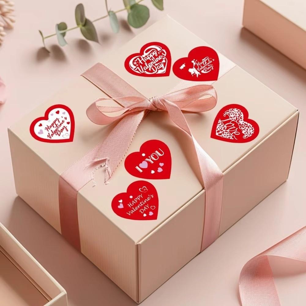 New Heart Shaped Love Heart Stickers Paper 2.5cm Decorative Sticker Cute Self Adhesive Gift Sealing Happy Valentine's Day