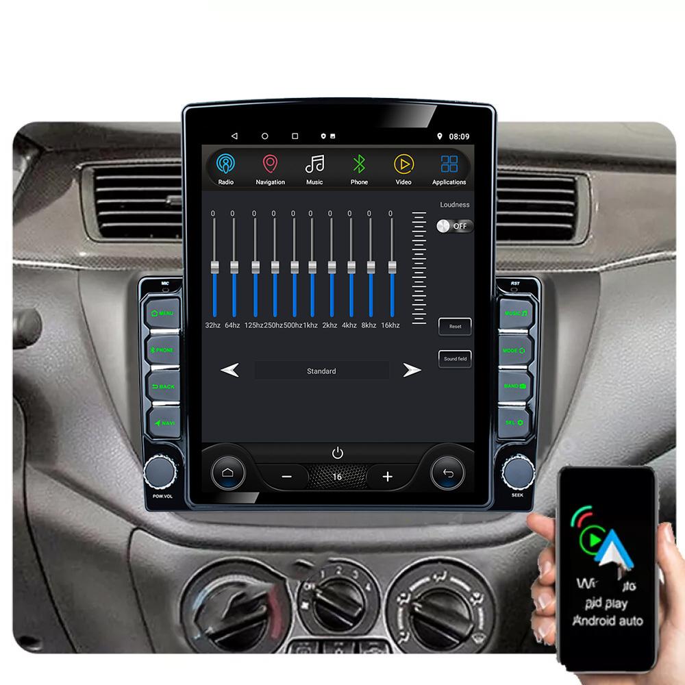 9.7" Vertical Style Tesla Screen Android Car Radio For Mitsubishi Lancer IX 2006-2010 Navigation GPS Multimedia Player 2din