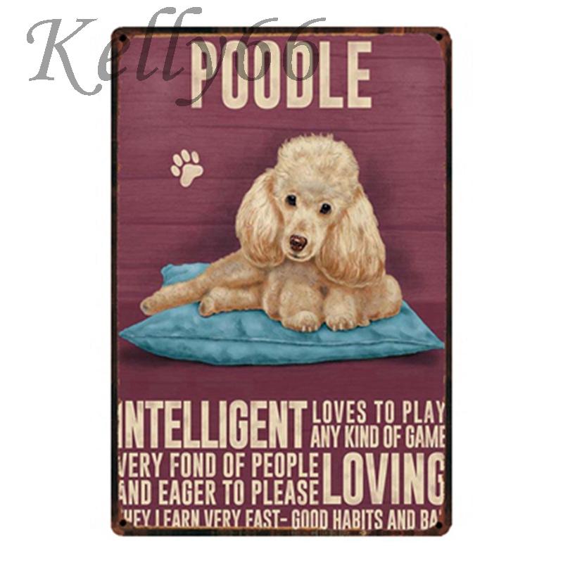 

[ Келли66 ] Винтажная металлическая вывеска ПУДЕЛЬ Плакат Домашний Декор Бар Настенная Художественная Живопись 20 * 30 см Размер Y-1622