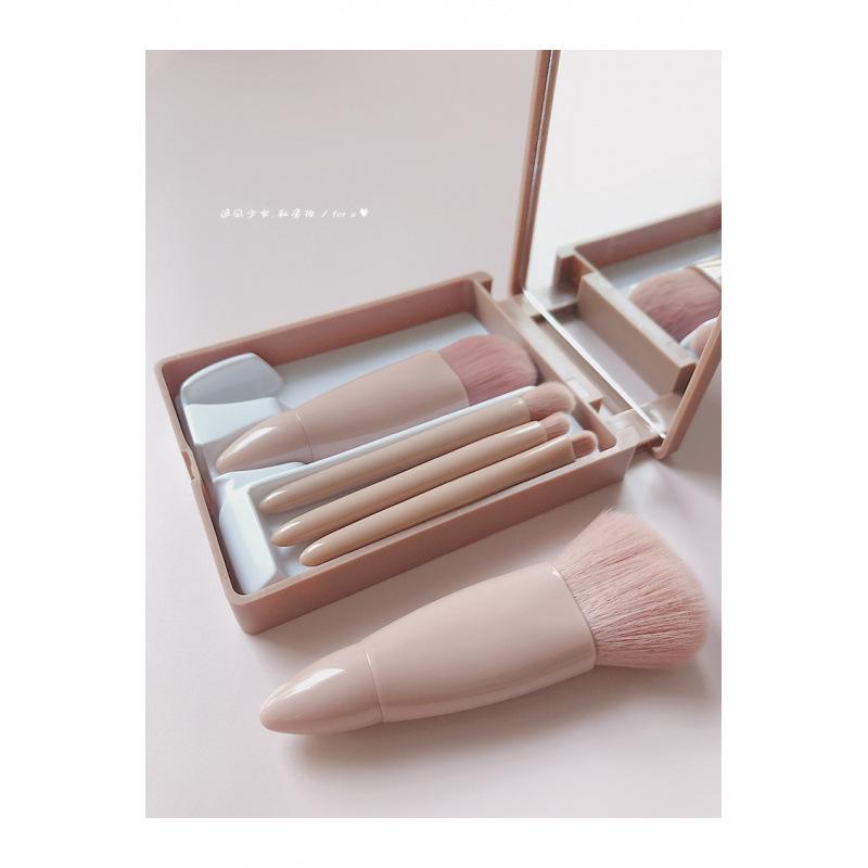 Přenosná 5dílná cestovní sada štětců na make-up: Multifunkční nástroje na pudr a tvářenku