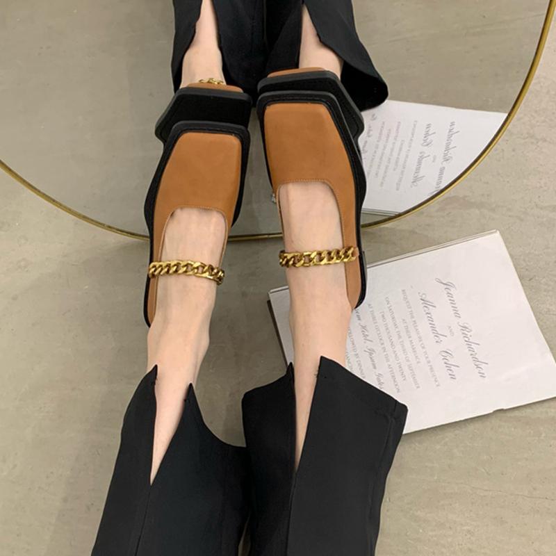 Fashion SUOJIALUN 2025 Autumn Flat Heel Women Loafer Shoes Fahion Square Toe Slip On Shallow Ballerina Shoes Female Ballet Zapatos Muje