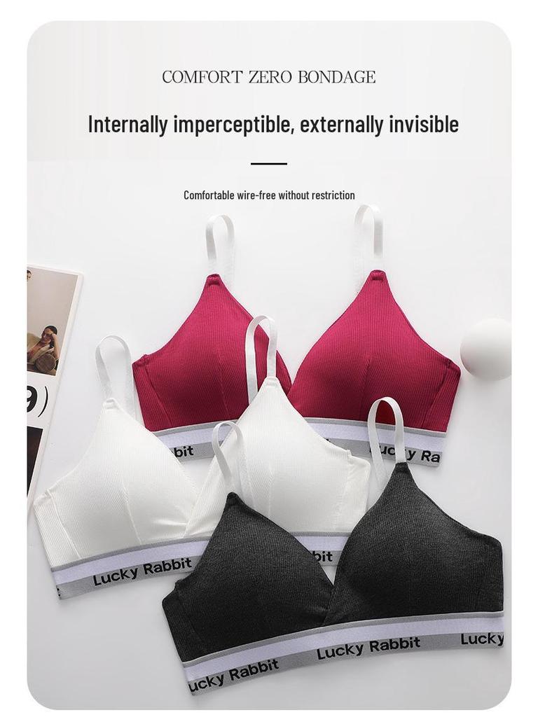 Women's Pure Cotton Sports Wrap Top - Sexy, Wire-Free Bra with Beautiful Back - Comfortable & Breathable