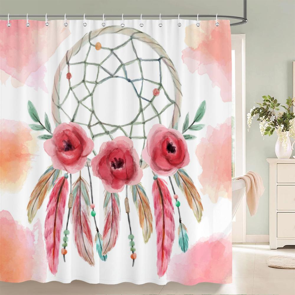 Indian Bohemia 3D Shower Curtains Fabric Print Boho Waterproof Bathroom Curtain With Hooks Decor 180*200Cm Bathtub Screen