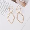 Metal Tassel Earrings for Women Long Circle Dangle Earrings Geometric Round Drop Earrings Brief Jewelry pendientes