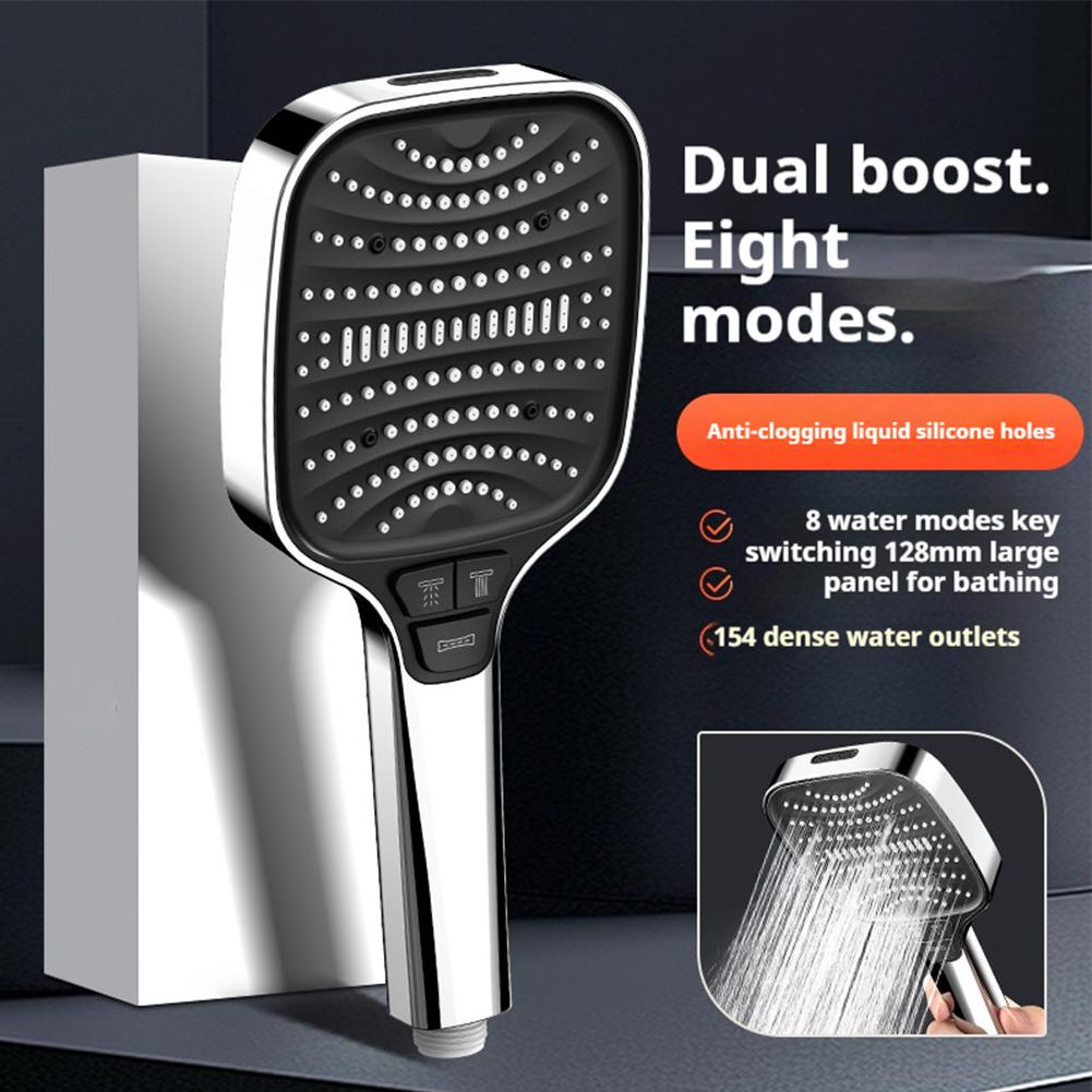 8 Modes Shower High-pressure Shower Bathroom Upgrade Easy Installation Environmentally Friendly Gentle Mist Powerful Spray