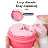 3 In 1 Travel Silicone Makeup Containers for Toiletries Shampoo Lotion Refillable Empty Jars Portable Containers Pink