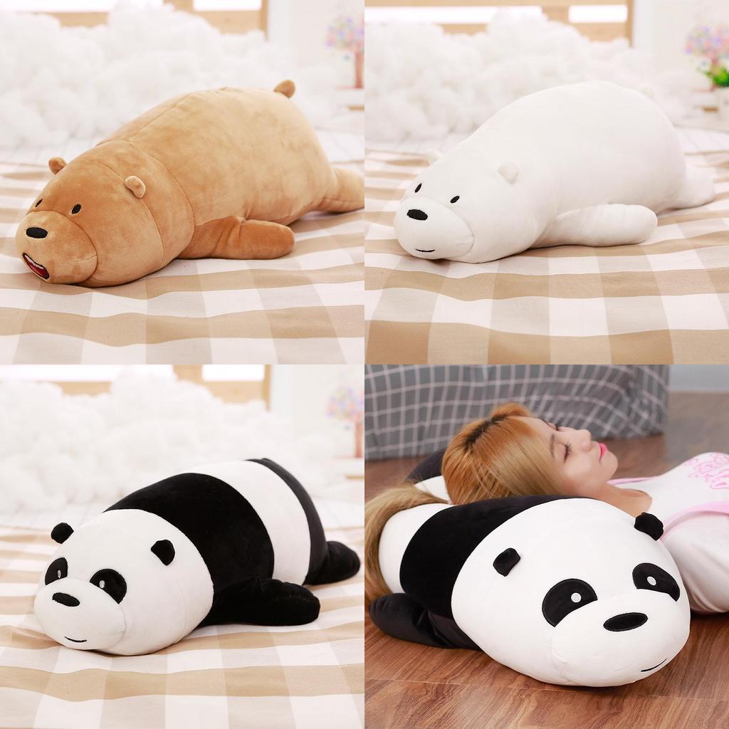We Bare Bears Pillow Cartoon Bear Grizzly Bear Panda Soft Stuffed Plush Toy Doll Perfect Gift Option