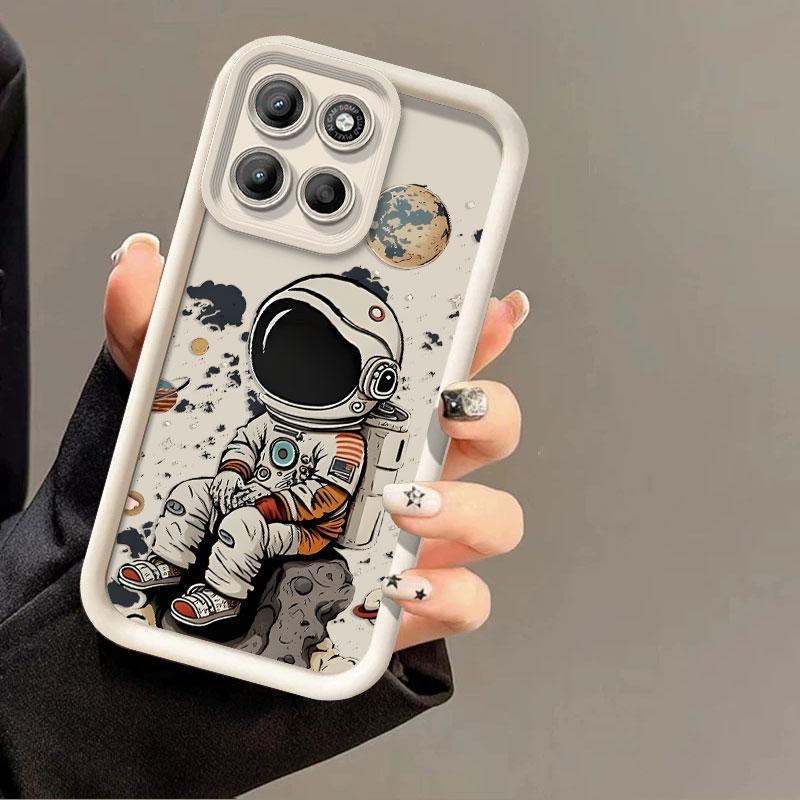 Silicone TPU Case For Motorola Moto G Stylus 2026 G Power 5G Edge 2025 Protective Cover Shockrpoof Astronaut Print Pattern Funda