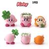 Four-leaf Clover Flower Crown Set 3 Adorable Pvc Figurines For Diy Decoration And Cake Toppers