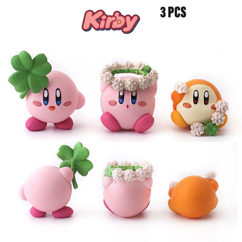 Four-leaf Clover Flower Crown Set 3 Adorable Pvc Figurines For Diy Decoration And Cake Toppers