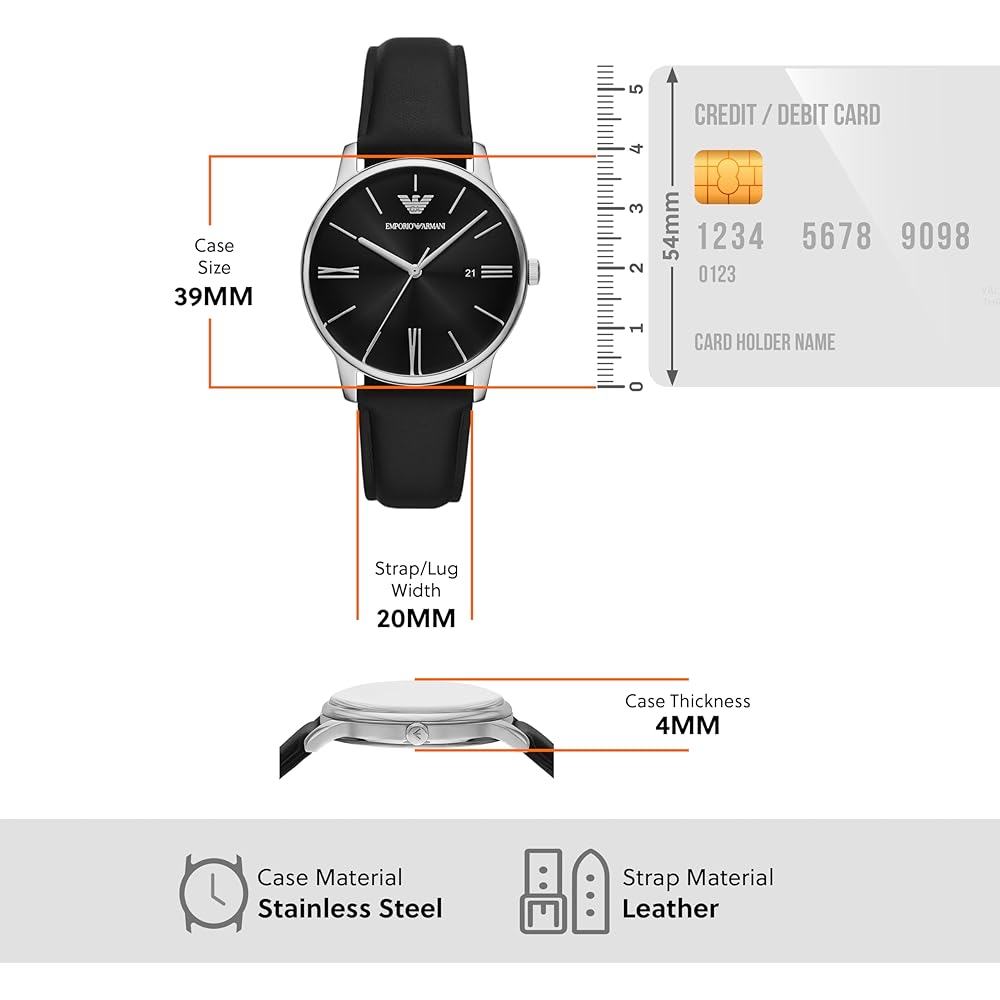 Emporio Armani AR80079SET Men's Black Watch
