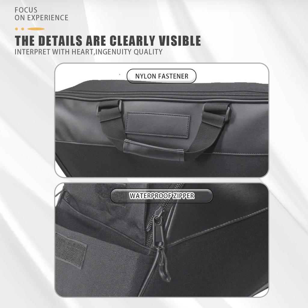 Svart motorcykelsadelväska Bagage Mjukt bagagehyllsfoder Sadelväska För Harley Touring Road King Electra Street Glide Ultra Tour 93-23