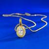 New S925 Silver Inlaid 5 * 7 Oval Necklace Pendant Women's Collarbone Chain Gifts Girlfriend Wedding Jewelry