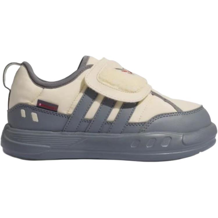 adidas Puffy Skipper C Comfortable Non-Slip Warm Low-Top Casual Shoes Kids Sneaker Beige KJ3900