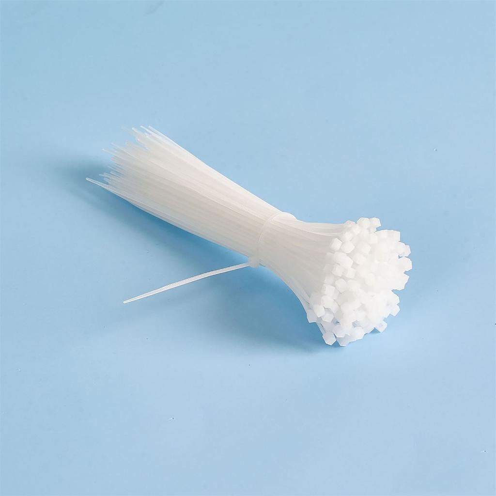 1000Pcs White Nylon Cable Zip Ties Set Thickened Safe Non Slip Practical Heat Resistant Wire Ties Kit Width 1.8mm