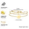 Vnox Dainty Initial Coin Bracelets, Womens Layerd A-Z Letters Monogram Bracelet, Stacked Stainless Steel Link Chain Bracelets