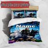 3pcs Duvet Cover Set (1*Duvet Cover + 2*Pillowcase, Without Core), Custom Name How to Train Your Dragon Pattern Bedding Set, Home Bedroom Decor Gift