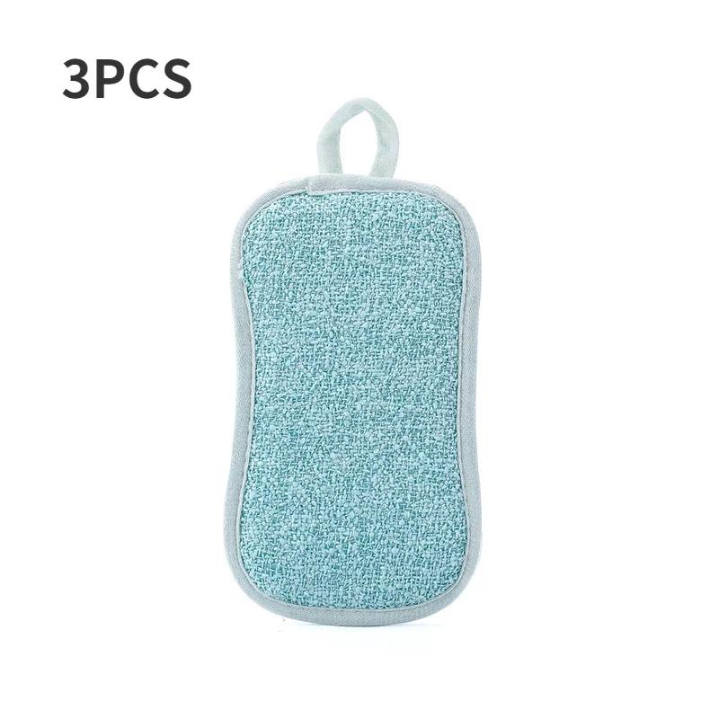 Double Sided Kitchen Cleaning Sponge Kitchen Cleaning Sponge Scrubber Sponges for Dishwashing Bathroom Clean Accessorie