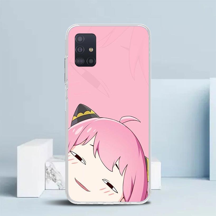S-Spy Family Anya Phone Case For Samsung Galaxy A52 A32 A22 A12 A51 A50S A30S A10S Note 20 Ultra 10 S10 Plus A31 A20 A71 A72 Gal