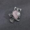 Vintage Cross Owl Crystal Stone Pendant Necklace for Men and Women - Classic Creative Design