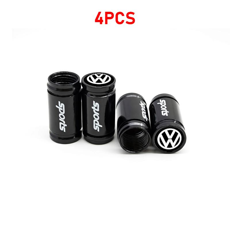 For VW Passat Touareg Magotan Golf 6 7 8 Polo Tiguan GTI Logo Car Tire Wheel Valve Caps Cover Key Chain Ring Keychain Accessory