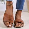 Sandals Women Wedge Premium Orthopedic Open Toe Sandals Vintage Anti-Slip Leather Casual FemalePlatform Retro Shoes