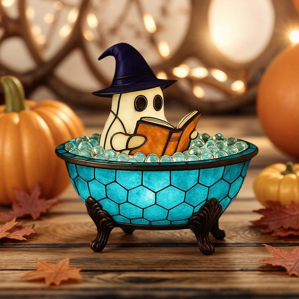 Halloween Ghost Lamp Ghost Bubble Bath Lamp USB Night Light Halloween Atmosphere Decoration Lights For Home Party Yard Festival