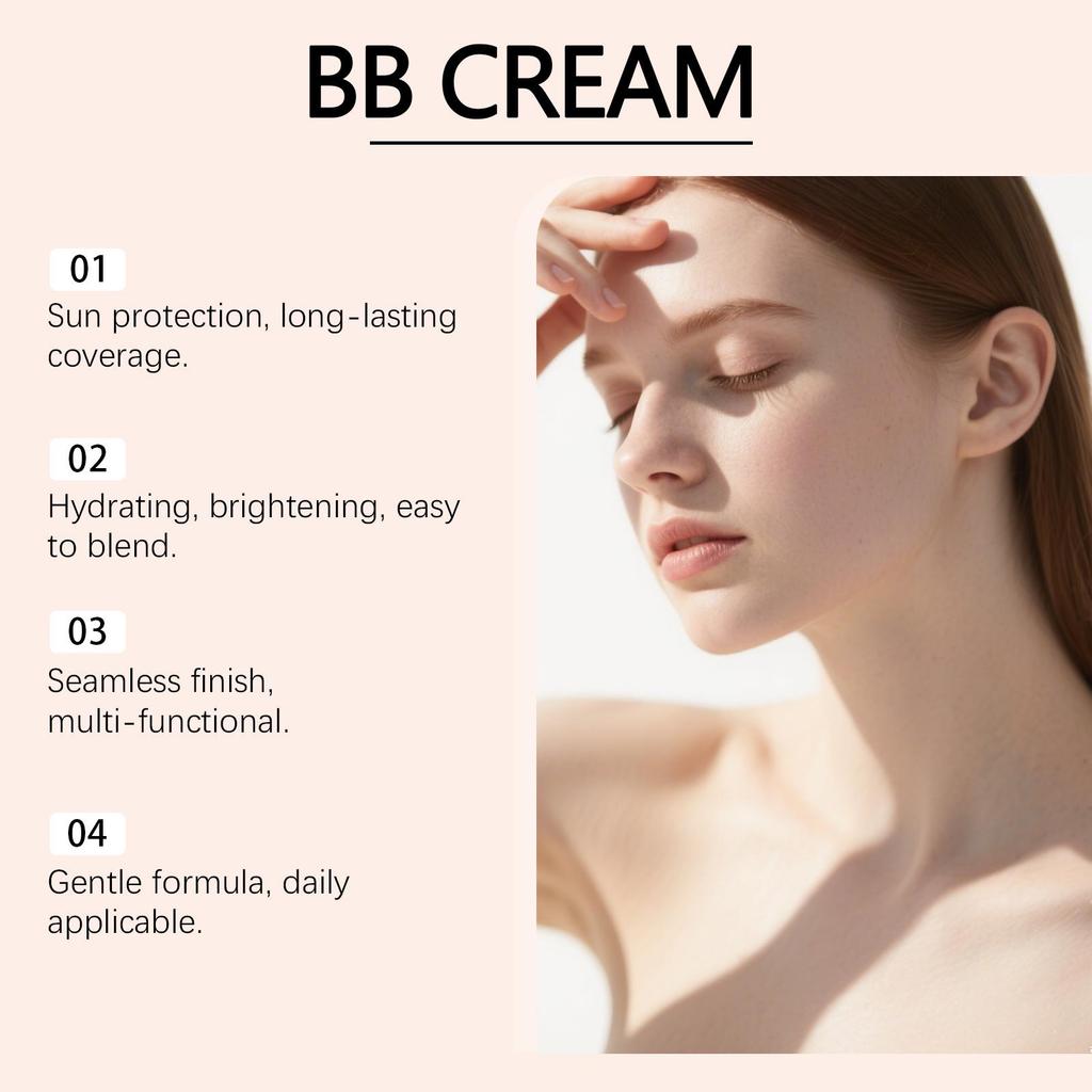 VIARELINE Tinted BB Cream: Lightweight, Hydrating, Non-Sticky, Refreshing Facial Sunscreen for Summer.
