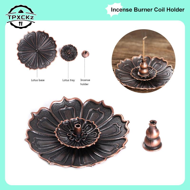 Alloy Lotus Flower Stick Incense Burner Creative Crafts Decoration Incense Holder Office Tea Ceremony Bronze Incense Burner