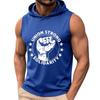 Men's Sleeveless Hoodie Lightweight Casual Hooded Tank Top Labor Day Graphic Print Muscle Fit Summer Shirt