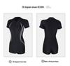 Yingfa Women's 2022 Tummy Control Slimming Zippered One-Piece Swimsuit with Briefs
