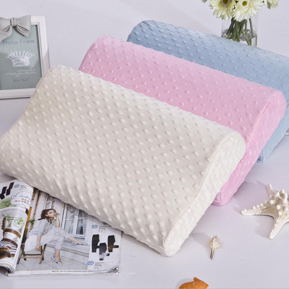 Neck Pillow Fiber Slow Rebound Memory Foam Pillow Cervical Health Care Orthopedic Latex Neck Foam Pillow 1pcs
