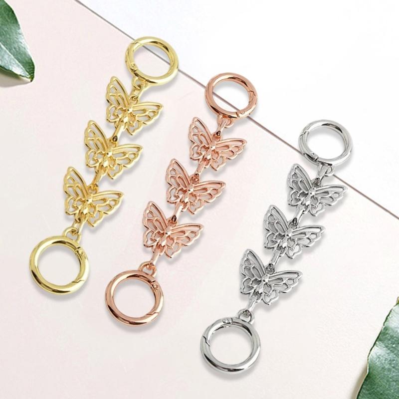 Catena Estensore con Chiusura a Moschettone in Lega Regolabile a Forma di Farfalla per Collana Braccialetto Personalizzabile Lunghezza Accessorio Gioiello