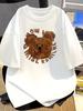 Bear Head Funny Graphic Print Men TShirt Cotton Oneck Shortsleeved Tee Casual Unisex Tshirts Oversized Streetwear TShirt Tops