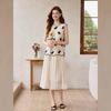 Bailuyu Women's 2026 Summer Tencel Blend Faux Two-Piece Lace Dress