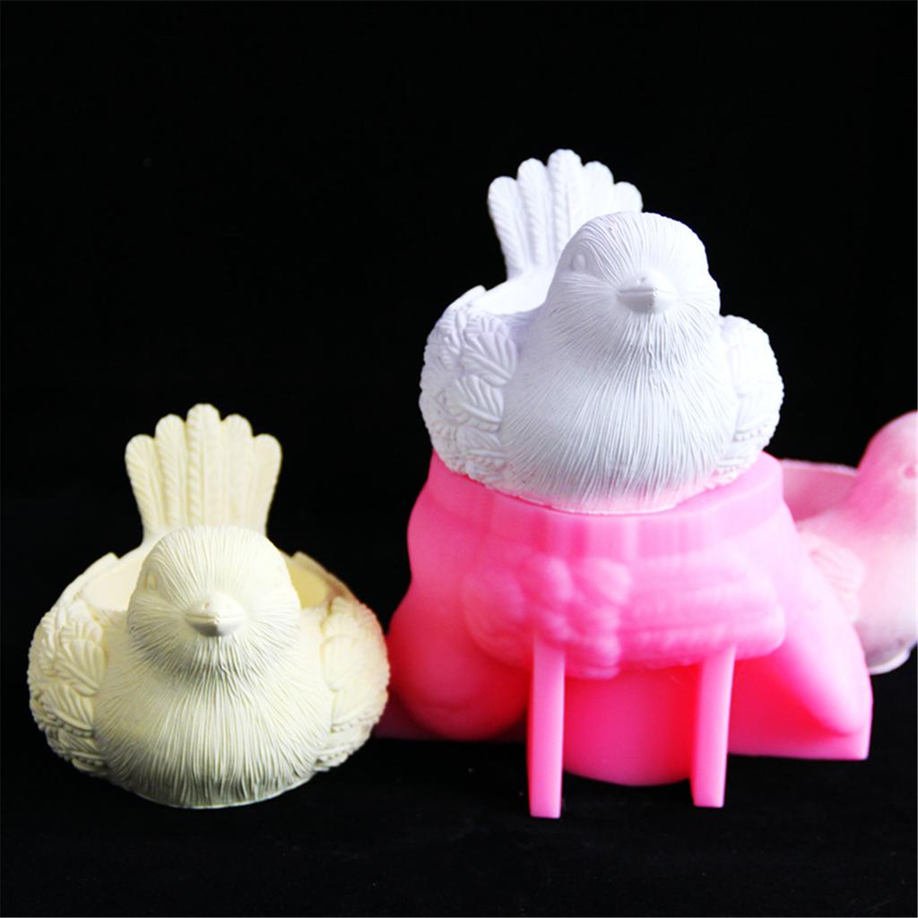 Lifelikes Lovely Bird Shaped Silicone Mould for Succulent Planters Pots Portable for Indoor and Outdoor Decoration