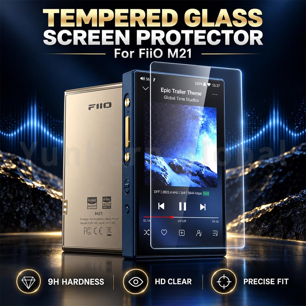 For Fiio M21 Tempered Glass Full screen 9H Screen protector 4