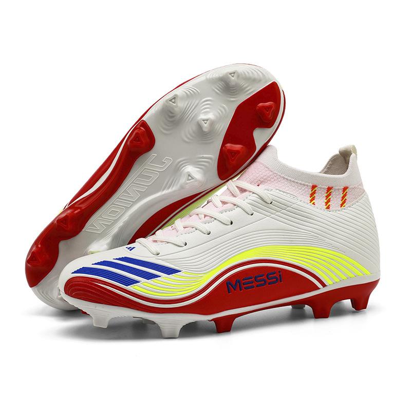New High-Top Football Shoes Men'S Wear-Resistant Long Nails Broken Nails Adult Students Youth Game Training Sports Shoes