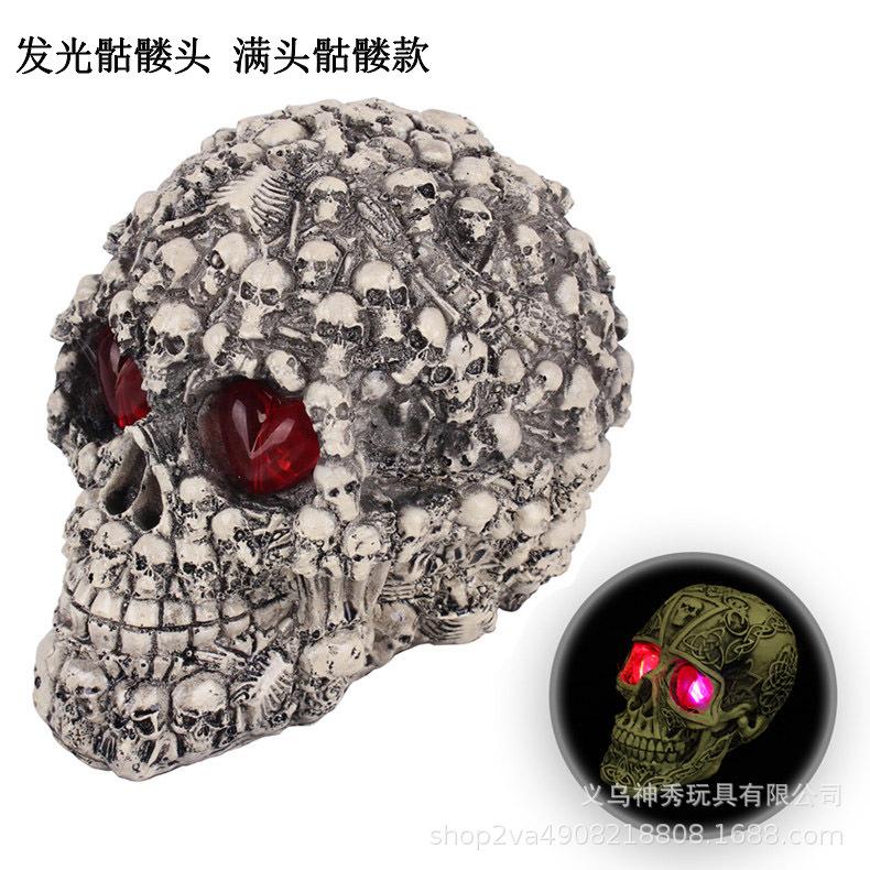 10,000 Halloween ghost festival decoration horror funny spoof trick trick prop plastic skull ornament