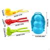 4 Pieces Multi Functional Snowball Fight Maker Clip with Handle,Snowball Clip,Snow Ball Toys Games