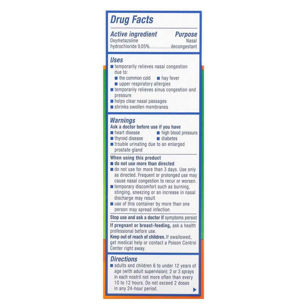 Excessive Congestion Relief, Non-Drip Liquid Nasal Spray, Soothing Aloe Vera, 15 Ml (0.5 Fl Oz)