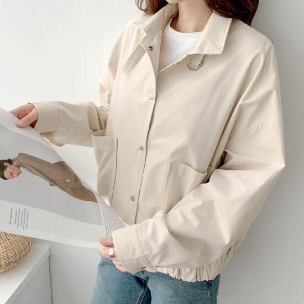 New Arrivals Open Run Banding Snap Collar Straight Fit Bomber Spring Jacket Truk