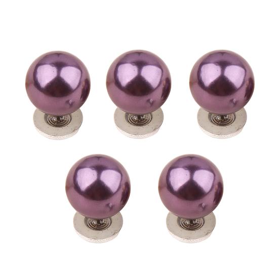 Fashion Scarf Buckles 5Pcs Fake Pearl Buttons for Clothing, Removable Decorative Brooch Pins, No Waist Tightening Pins Dresses Sew Safety Shirt