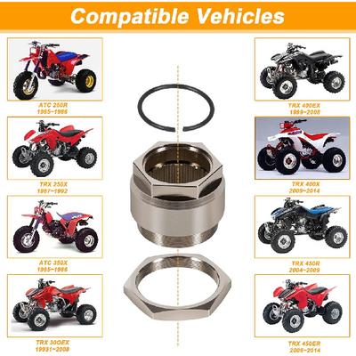 YMT Rear Axle Lock Nut Clip Bolt Jam Sleeve Fit for Honda TRX300EX TRX400EX TRX250X TRX400X ATC250R ATC350X