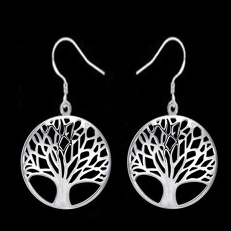 

round hollow wishing tree pendant necklace life tree Tree Of Life pendant necklace jewelry fashion cute wedding part серебряный