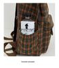 Mori Style Plaid Tweed Backpack: Versatile, Large-Capacity School Bag for Junior High Students