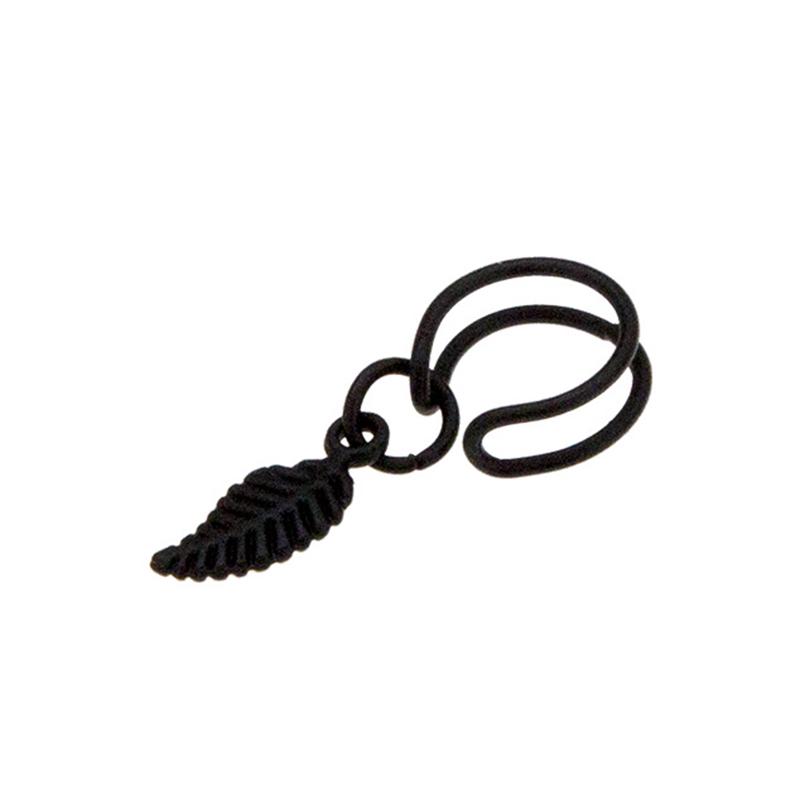 1 pair Unisex Punk Leaf Pendant Hoop Earring Cool Jewelry Earrings Ear Clip